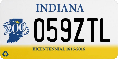 IN license plate 059ZTL