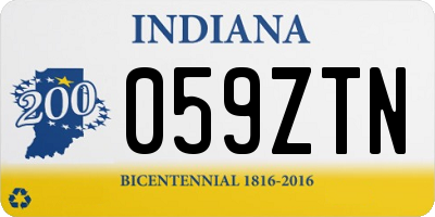 IN license plate 059ZTN