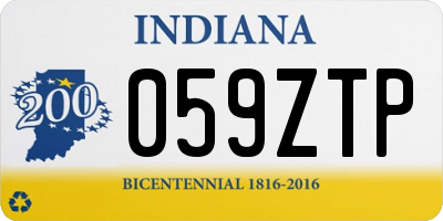 IN license plate 059ZTP