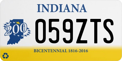 IN license plate 059ZTS