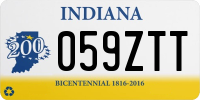 IN license plate 059ZTT