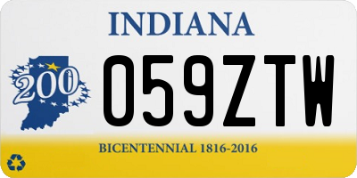 IN license plate 059ZTW