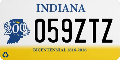 IN license plate 059ZTZ