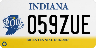 IN license plate 059ZUE