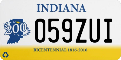 IN license plate 059ZUI