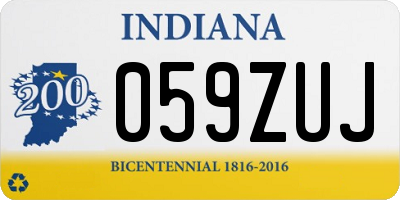 IN license plate 059ZUJ
