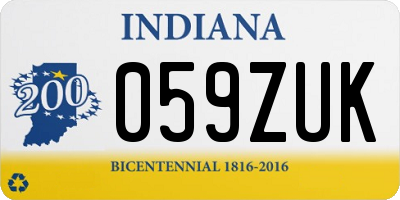 IN license plate 059ZUK
