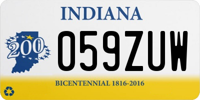 IN license plate 059ZUW