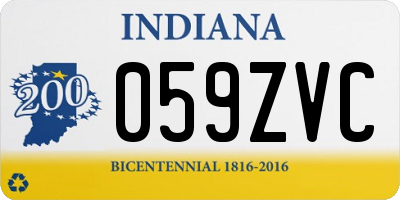 IN license plate 059ZVC