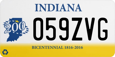 IN license plate 059ZVG