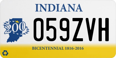 IN license plate 059ZVH