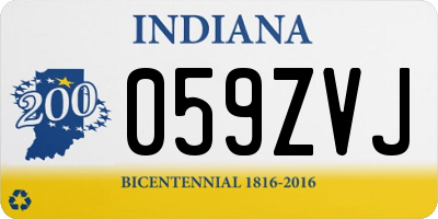 IN license plate 059ZVJ