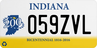 IN license plate 059ZVL