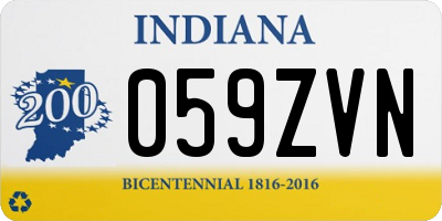 IN license plate 059ZVN