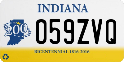 IN license plate 059ZVQ