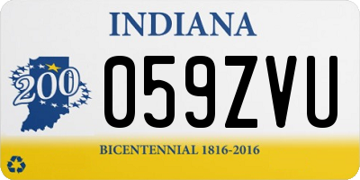 IN license plate 059ZVU
