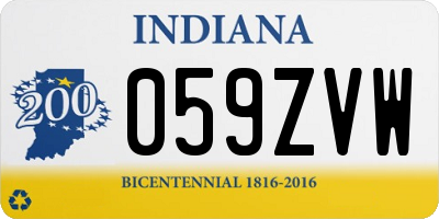 IN license plate 059ZVW