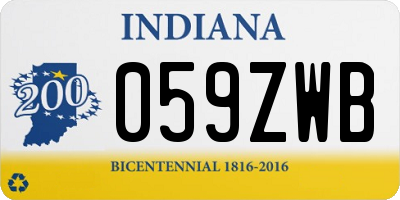 IN license plate 059ZWB