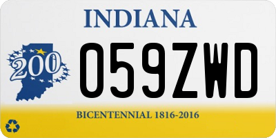 IN license plate 059ZWD