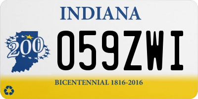 IN license plate 059ZWI