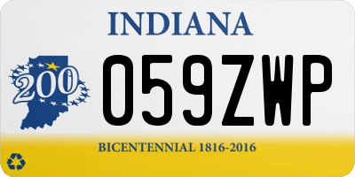 IN license plate 059ZWP