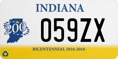 IN license plate 059ZX