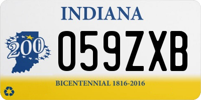 IN license plate 059ZXB