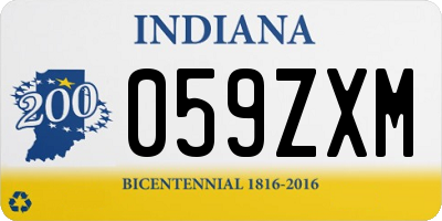 IN license plate 059ZXM