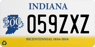 IN license plate 059ZXZ