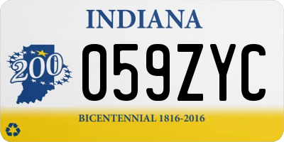 IN license plate 059ZYC