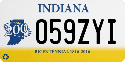 IN license plate 059ZYI