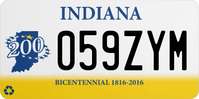 IN license plate 059ZYM