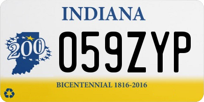 IN license plate 059ZYP