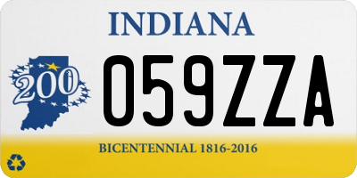 IN license plate 059ZZA