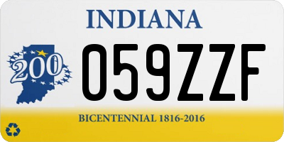 IN license plate 059ZZF