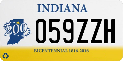 IN license plate 059ZZH