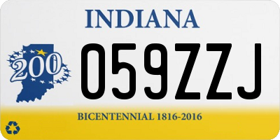 IN license plate 059ZZJ