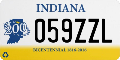 IN license plate 059ZZL