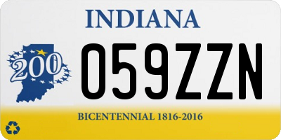 IN license plate 059ZZN