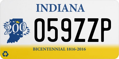 IN license plate 059ZZP