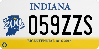 IN license plate 059ZZS