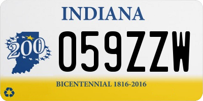 IN license plate 059ZZW
