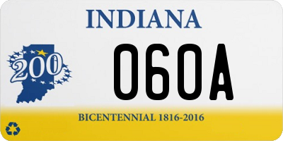 IN license plate 060A