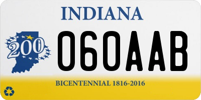 IN license plate 060AAB