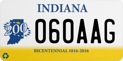 IN license plate 060AAG