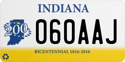 IN license plate 060AAJ