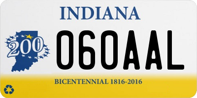 IN license plate 060AAL