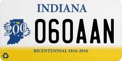 IN license plate 060AAN