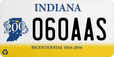 IN license plate 060AAS