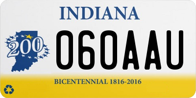 IN license plate 060AAU